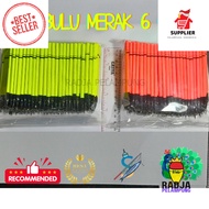 pelampung pancing Bulu merak asli Ukuran 6 Cm isi 50 pcs bisa grosir