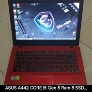 Asus A442 Core i5 gen 8 VGA , Ram 8 SSD 256