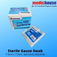 STERILE Gauze Swab 7.5cm x 7.5cm Exp: 18/3/2027