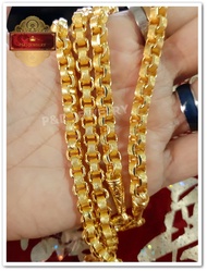 ใหม่!! สร้อยคอชุบทองแท้ 24 K ลายทาโร่ น้ำหนัก 5 บาท ความยาว 24 นิ้ว เคลือบแก้ว