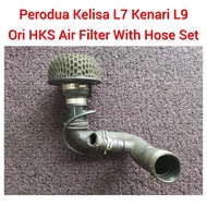 Perodua Kenari L9 Kelisa L7 Air Filter With Hose Set ( Ori HKS ) Mushroom Open Pod  / Cleaner Hose /