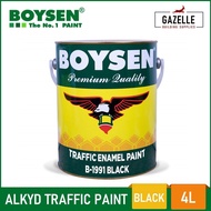 ♞,♘Boysen Traffic Paint Alkyd / Reflectorized 4L - White / Yellow / Black