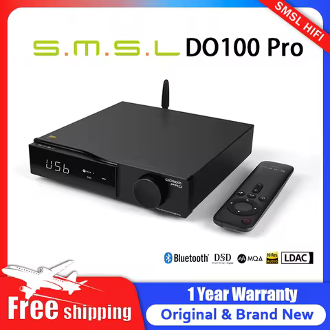 SMSL DO100 Pro Hi-Res MQA DAC Dual ES9039Q2M Decoder Bluetooth5.1 LDAC 24bit/96kHz DSD512 OPA1612 HD