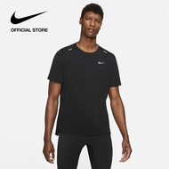 Nike Mens Dri-FIT Rise 365 Short-Sleeve Running Top - Black ไนกี้ เสื้อวิ่งแขนสั้นผู้ชาย Dri-FIT Ris