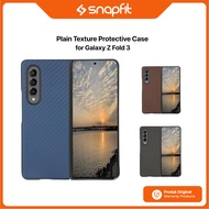 SNAPFIT Case for Samsung Galaxy Z Fold 3 Fold3 SNAPFIT Plain Texture Back Front Protective Cover Cas