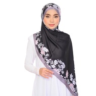 Tudung Shawl Printed Ariani Batik Satin Bubble.Tudung Raya