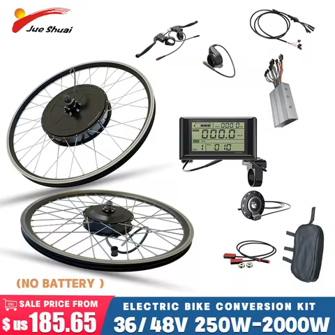 Electric Bike Conversion Kit 36V 48V 500W 20-29Inch 700C 27.5inch e-bike Front Rear Hub Wheel Motor 