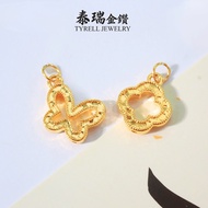 Tyrell 999 Hollow Gold Pendant ’碎碎冰系列‘ 空心足金吊坠 + FOC 附送 (Ag925 Colour Silver Chain 彩银项链) (100% AUTHEN