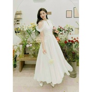 White Dress AM920 Classic high end Thick fabric casual sexy party dress