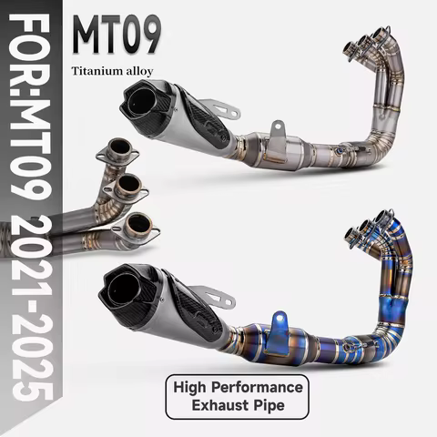 For MT09 FZ09 XSR900 2021-2025 Motorcycle 60MM Front Pipe ti alloy With catalytic converter Slip on