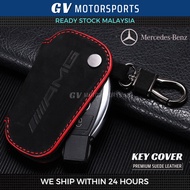 READY STOCK Mercedes Benz Key Cover Case Car Suede Leather Keychain For CLA GLA GLK AMG GLC C200 B20