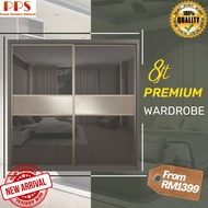 ⭐PREMIUM WARDROBE⭐   🔥Tempered Glass 🔥  8ft almari Wardrobe Available size : 5/6/8ft x 8ft  ✅FREE IN
