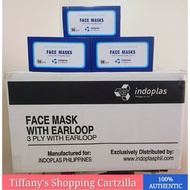 INDOPLAS FACE MASK 3 Ply with Earloop Surgical Face Masks - FDA APPROVED