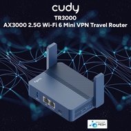 Cudy TR3000 - AX3000 2.5G Wi-Fi 6 Mini VPN Router | WIFI 6 Travel Router | 3 Years Warranty