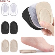DANILOA Heel Insoles, Invisible Half Cushion Foot Padding Heel Pads, Self Adhesive Shockproof Transp