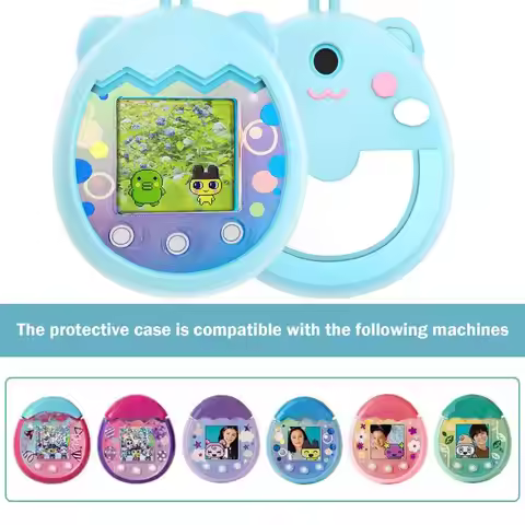1Pc Cartoon Animal Shaped Electronic Pet Machine Cover Case Silicone Comprehensive Protection Case F
