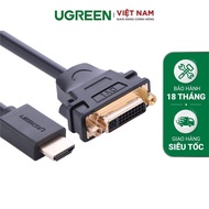 UGREEN 20136 male to female DVI conversion cable 20CM long (black)