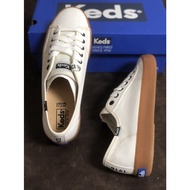 [Foreign trade shoes] 2021 new style KEDS canvas white shoes black shoes heel logo letter shoes two pairs of shoelaces hot sale