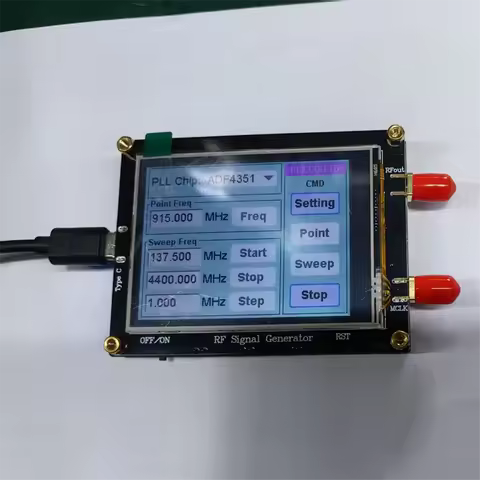 CLCU 1set RF Signal Generator with USB Cable Touch Screen ADF4351 35M-4.4G RF Signal Generator PLL S