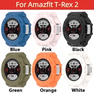 Liquid Silicone Case For Amazfit T-Rex 2 rex2 Hollow Out Silicone Shell Watch anti fall armor protective cover