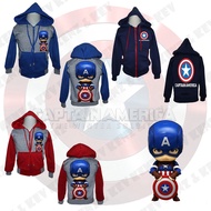 BOYS' JACKET 2 to 10 YEARS / UNISEX CHILDREN'S JACKET / SUPERHERO BOYS' JACKET / CAPTAIN AMERICA / C