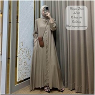 New Dress Gamis Stripped Rayon Premium Viral Kekinian || Setelan Gamis Polos || Realpict Produk Dres