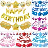 30 40 50 60 70 80th Adults Birthday Party Balloons Set with Happy Birthday Banner Anniversary Gifts
