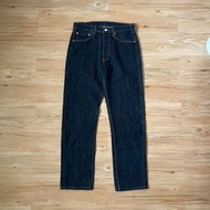 Levi's Levis 501 denim vintage 90s 美國製 排釦 深藍 寬版 直筒 長褲 牛仔褲 古著