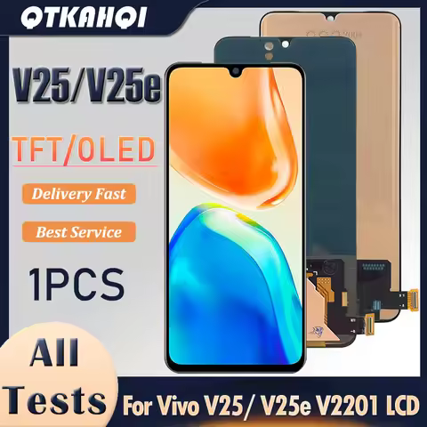 6.44 inch OLED/TFT LCD For Vivo V25 LCD V2202 Display Screen Touch Digitizer Assembly Replacement Fo