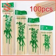 100pcs Bamboo Sticks Disposable Barbecue Wood Sticks Barbecue Party Food BBQ Sticks Diy Flower Pole
