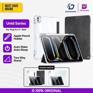 Case iPad Pro M4 11 Inch 2024 DUX DUCIS Unid Series Clear Auto Sleep Wake With Apple Pencil Holder T