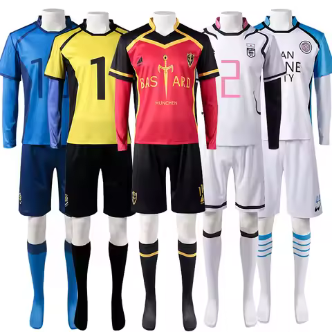 Blue Lock Kaiser Ness Isagi Kurona Hiori Cosplay Football Uniform Wig Bastard Munchen Jersey Hallowe