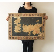 Game of Thrones American TV Series The old Map Vintage Paper Poster 28x20 Inch