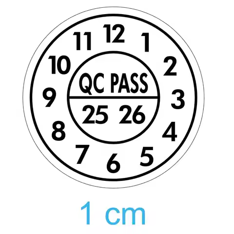 160pcs 1cm QC PASS Expire Date Sticker Brittle Paper Warranty Void Label Repair Valid Year Month Tam