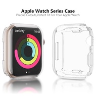 Full Soft Slim Protector Case for Apple Watch 45mm 41mm 44mm 40mm 42mm 38mm 46mm Bumper Cover Access
