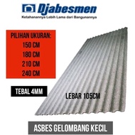 Asbes Gelombang Kecil 150cm / 180cm / 210cm / 240cm Djabesmen Asbes