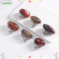 MOLIHA Wardrobe Handle, Random Color Furniture Hardware Drawer Knobs,  Aluminum Alloy Base Agate Sto