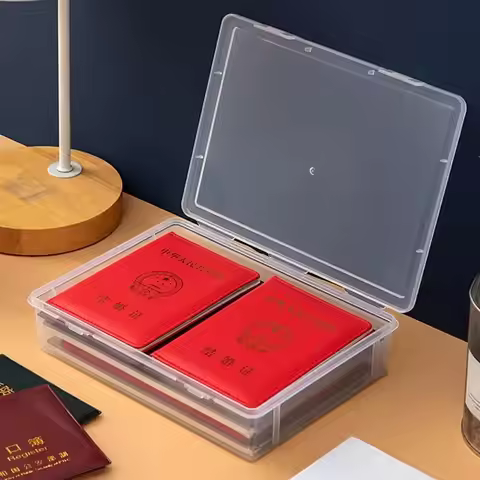 1Pcs School Home Office Supplies Document Storage Container Plastic Transparent A4 A5 File Organizer