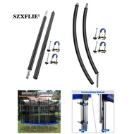 [Szxflie1] Trampoline Pole Parts with Galvanized Tube Foam Sleeves Safety Enclosure Post Replacement