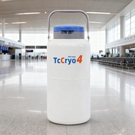 TcCryo Portable 4L Dry Liquid Nitrogen Shipper Short Term Biological Samples Transfer Gas Phase Air 