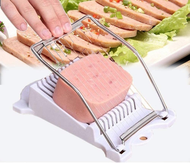 Spam Slicer Luncheon Meat Slicer Canned Meat Cutting Machine with 10 Wires Stainless Steel Kitchen Splitter Soft Food Cheese Sushi Cutter Stainless Steel Durable Egg Fruit Slicer