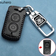 YAMAHA NVX Y16 AEROX XMAX key cover YAMAHA car key cover Fazzio NVX scooter cow leather key bag YAMA