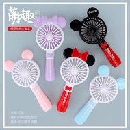 [Ready Stock] Mickey Mouse Hand Battery Fan Rechargeable Battery Fan Outdoor Fan