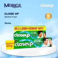Pasta Gigi  Close Up Menthol Fresh 160+20gr & 110x20gr / Odol Close Up Menthol Fresh / Moencul