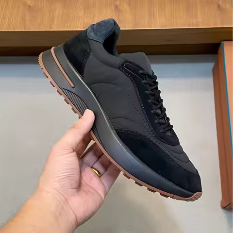 Men's Suede Casual Sneakers Low Top Lace-Up Breathable Versatile Outdoor Jogging Shoes German Army T