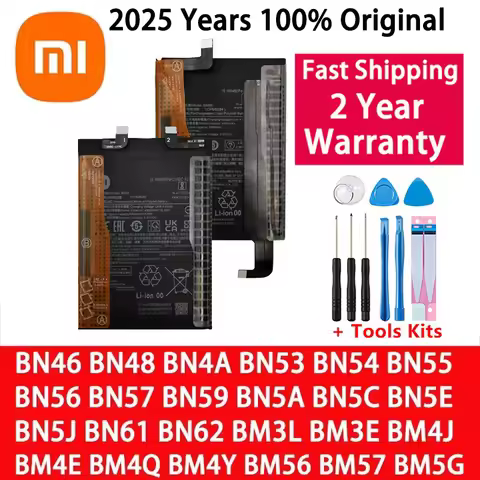 Original BN57 BN61 Battery For Xiaomi Pocophone POCO Redmi Note M2 F3 X3 mi 3 M3 K40 X4 X5 5 6 7 8 8