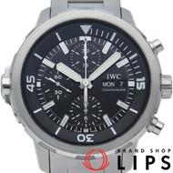 萬國錶(IWC) Aquatimer 自動計時腕錶 IW376804。含原廠錶盒及保固卡。黑色不鏽鋼男士腕錶，拋光處理，成色極佳。 [二手]