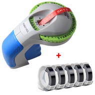 Dymo 12965 Manual Label Printer With 5 Roll 3D 9mm Embossing Tape For Engraving Organizer Xpress Lab