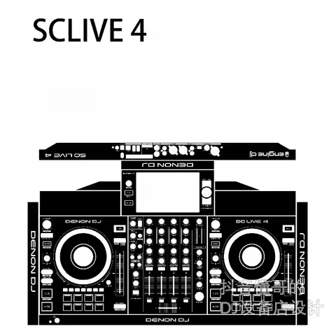 Custom Personalized Panel Protective Film for Denon SC LIVE4 DJ Controller