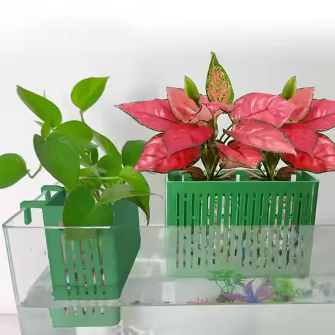 Fish Tank Hanging Planter Aquatic Plant Holder Heat-resistant Hydroponic Basket Aquarium Underwater 